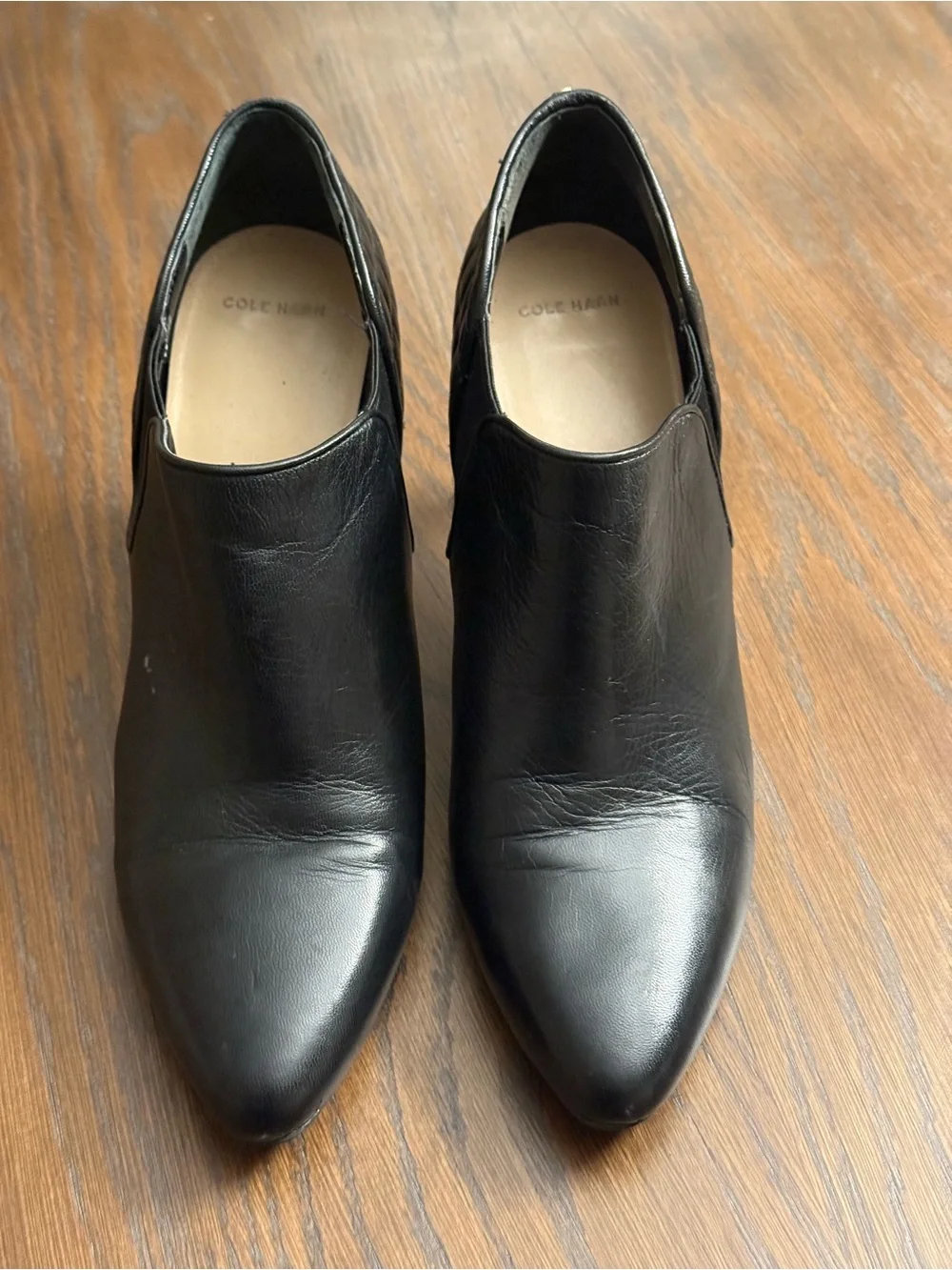 Cole Haan Maxfield Shootie Quilted Black Leather Ankle Boot Heels Size 10